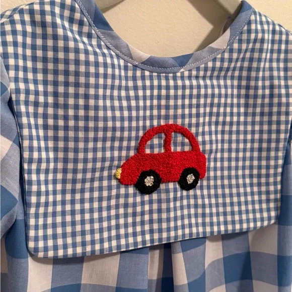 💙🤍Blue & White Check Bubble Outfit 🤍💙 - Picture 3 of 4